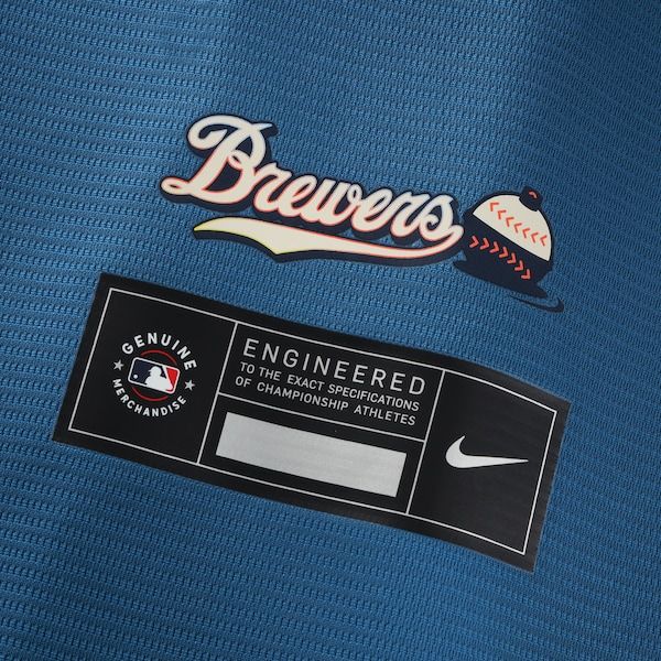 Nike Jackson Chourio Milwaukee Brewers 2026 City Connect Stadium Jersey Mineral Blue