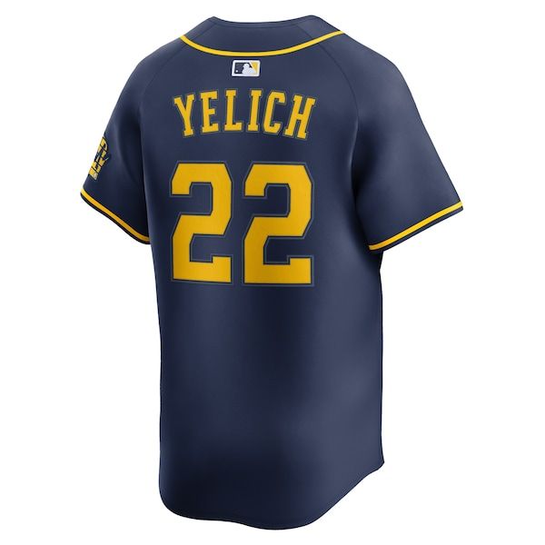 Nike Christian Yelich Milwaukee Brewers Alternate Limited Jersey Navy