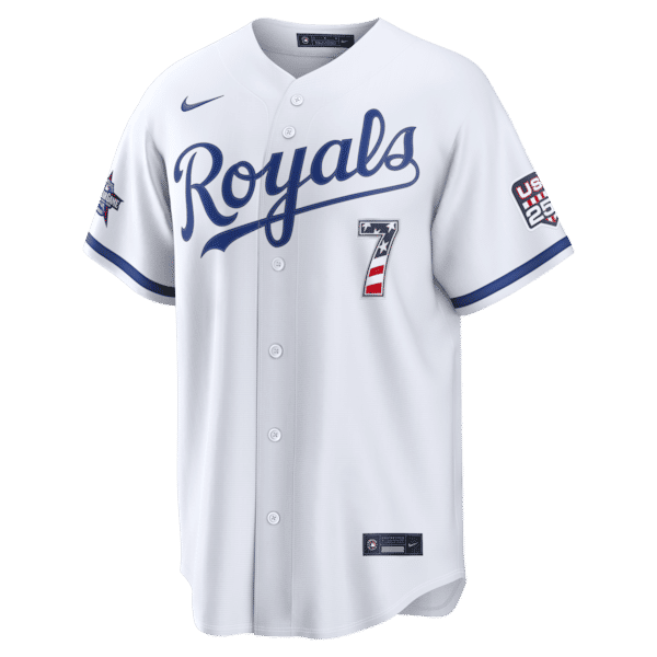 Nike Bobby Witt Jr. Kansas City Royals 2026 All-Star Edition Stars & Stripes Stadium Jersey White