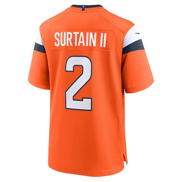 Nike Patrick Surtain II Denver Broncos Team Game Jersey Orange