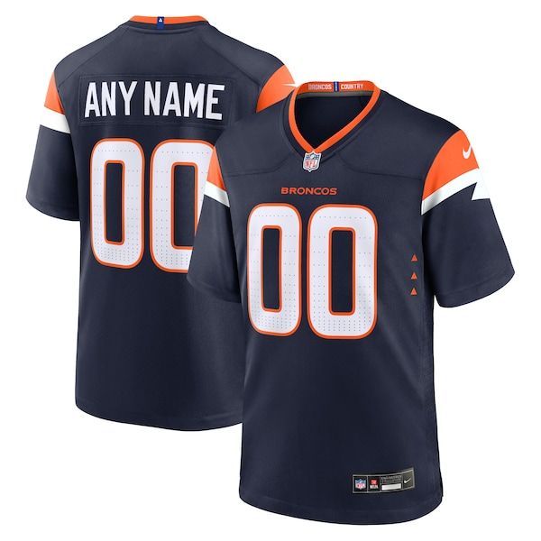 Nike Denver Broncos Alternate Mile High Collection Custom Game Jersey Navy