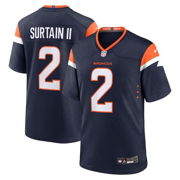 Nike Patrick Surtain II Denver Broncos Alternate Game Jersey Navy