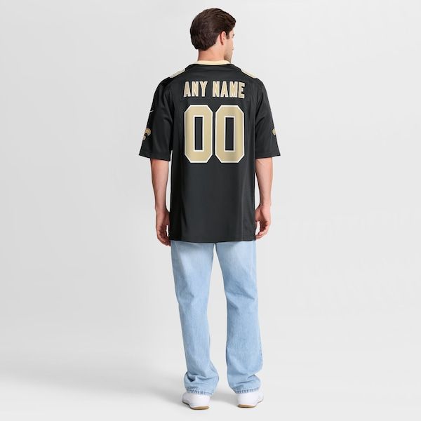 Nike New Orleans Saints Custom Game Jersey Black