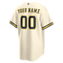 Nike Milwaukee Brewers Home Replica Custom Jersey Cream