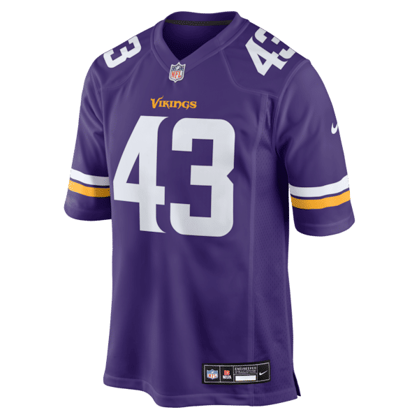 Nike Andrew Van Ginkel Minnesota Vikings Game Jersey Purple
