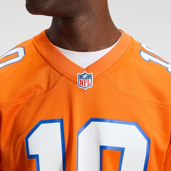 Nike Bo Nix Denver Broncos Mile High Collection 1977 Throwback Game Jersey Orange