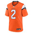 Nike Patrick Surtain II Denver Broncos Team Game Jersey Orange