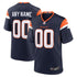 Nike Denver Broncos Alternate Mile High Collection Custom Game Jersey Navy