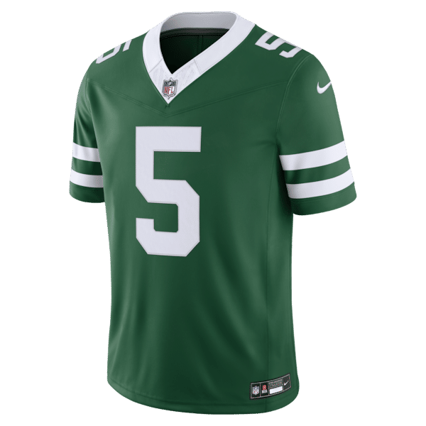 Nike Garrett Wilson New York Jets Vapor F.U.S.E. Stitched Limited Jersey Green