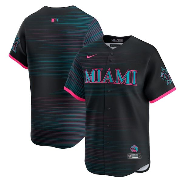 Nike Miami Marlins 2025 City Connect Limited Jersey Black