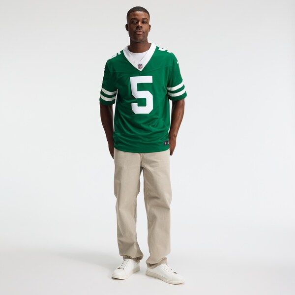 Nike Garrett Wilson New York Jets Vapor F.U.S.E. Stitched Limited Jersey Green