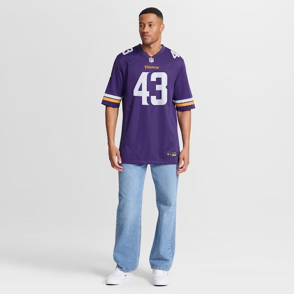 Nike Andrew Van Ginkel Minnesota Vikings Game Jersey Purple