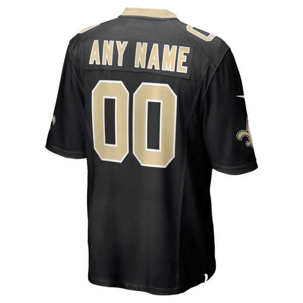 Nike New Orleans Saints Custom Game Jersey Black