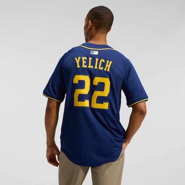 Nike Christian Yelich Milwaukee Brewers Alternate Limited Jersey Navy