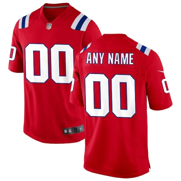 Nike New England Patriots Alternate Custom Jersey Red
