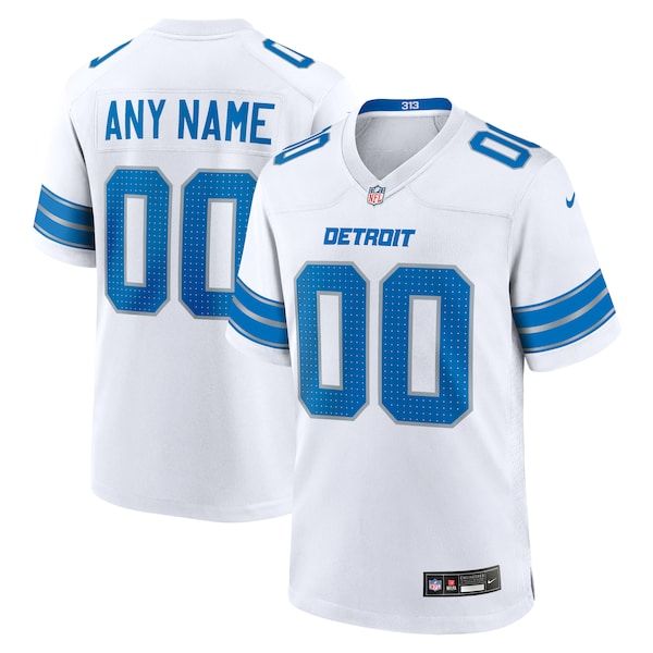 Nike Detroit Lions Custom Game Jersey White