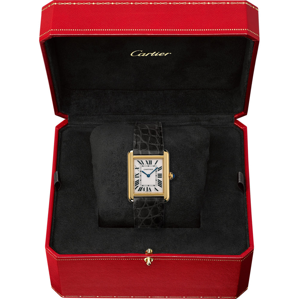 Selfika™ Men's Tank Solo Crocodile Leather Watch