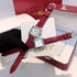 Selfika™ Santos-Dumont Small Model Bordeaux Leather Watch