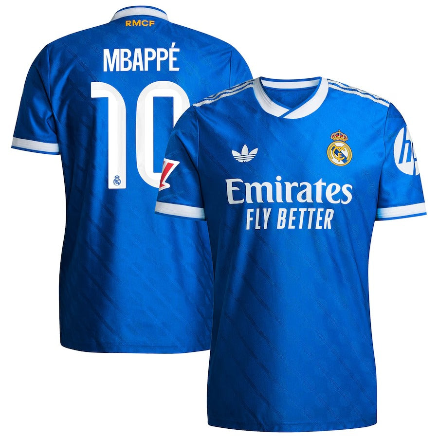 Kylian Mbappé Real Madrid adidas 2025/26 Third Authentic Player Jersey - Blue