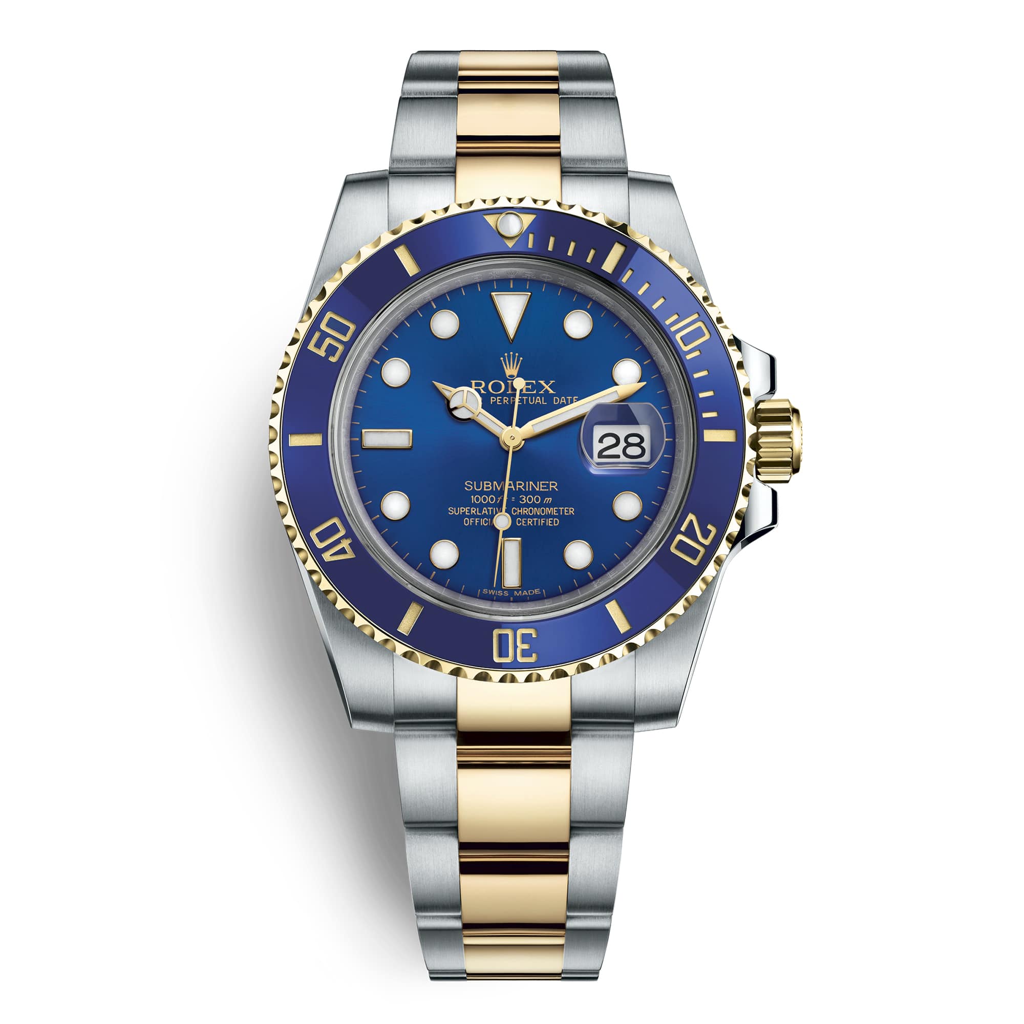 Selfika™ Submariner Watch Two-Tone Blue