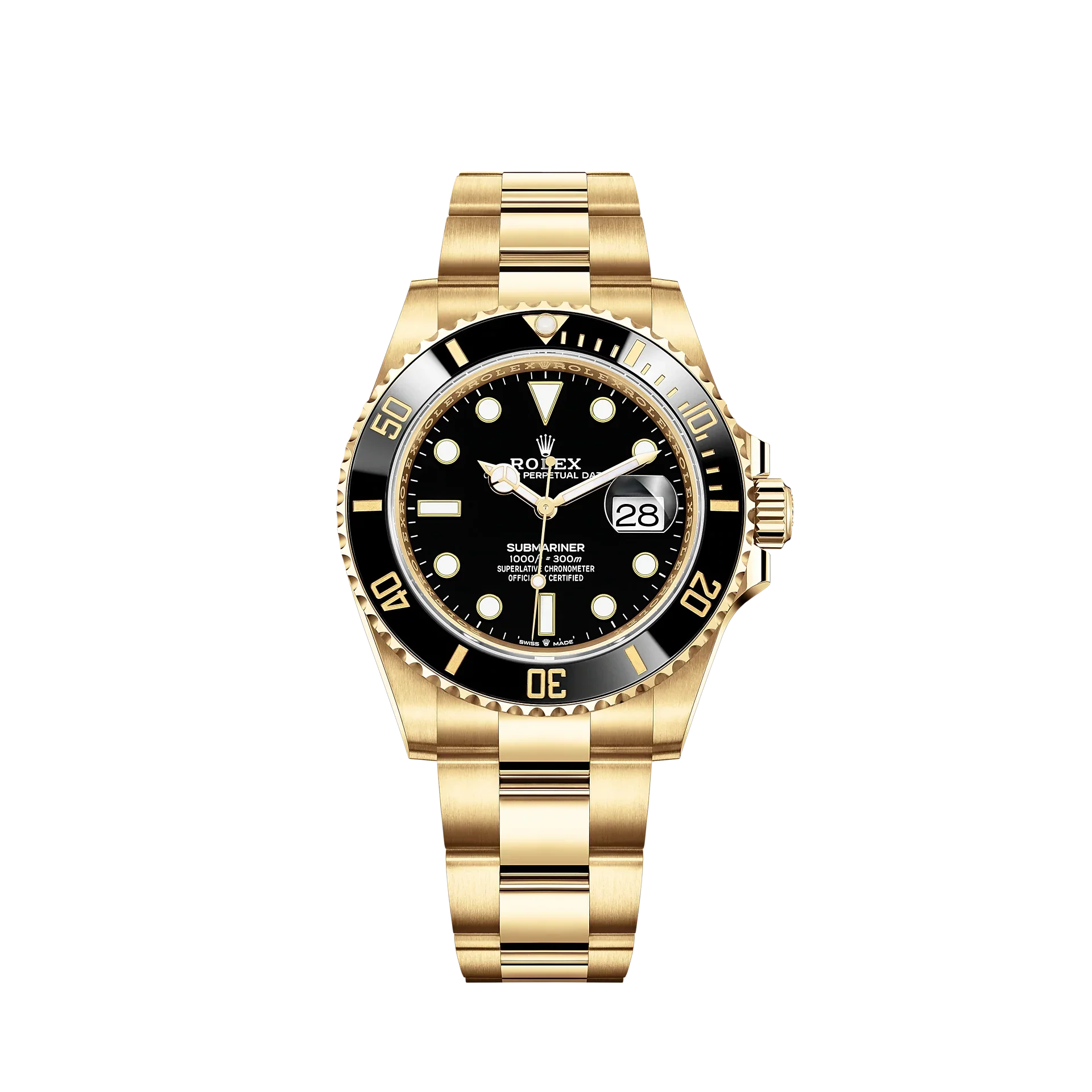 Selfika™ Men's Submariner Gold and Black Watch 116610LN