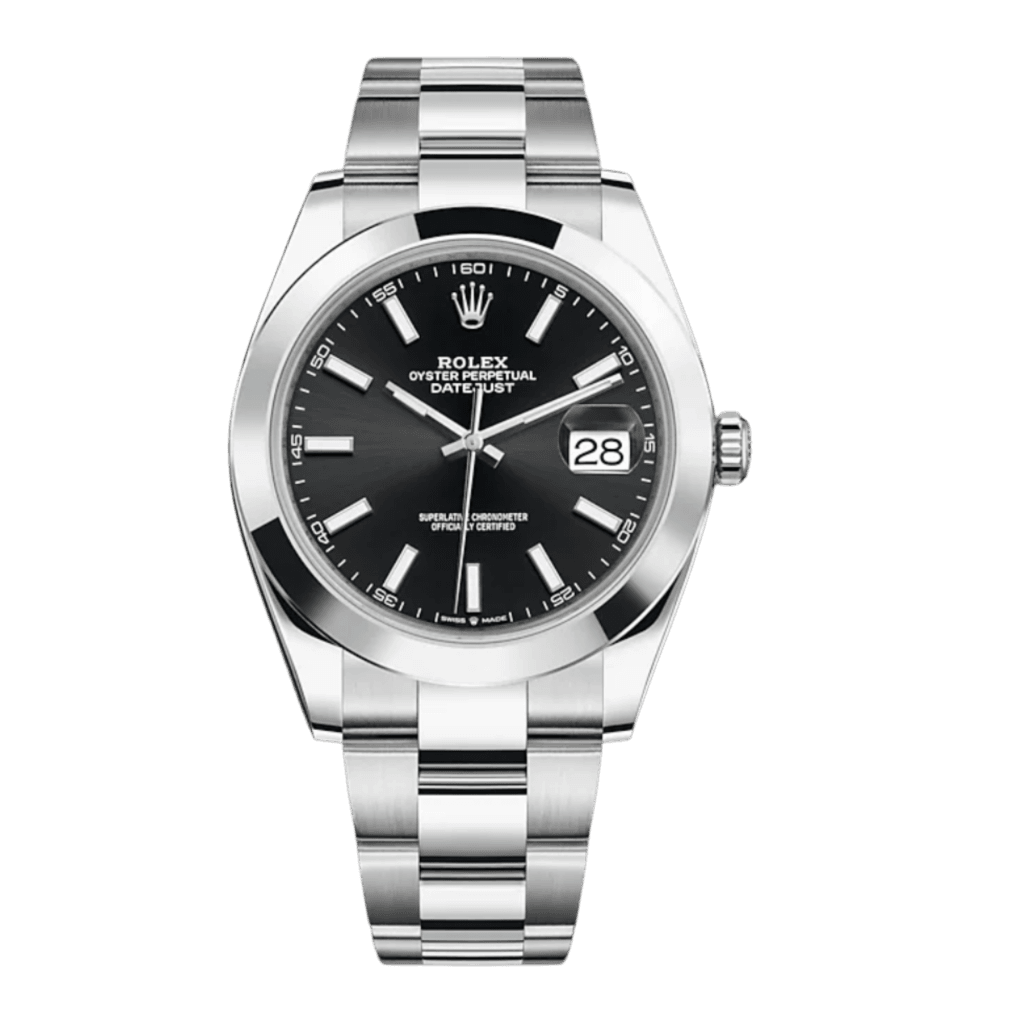 Selfika™ Unisex Datejust 1.4 in Black Dial Watch