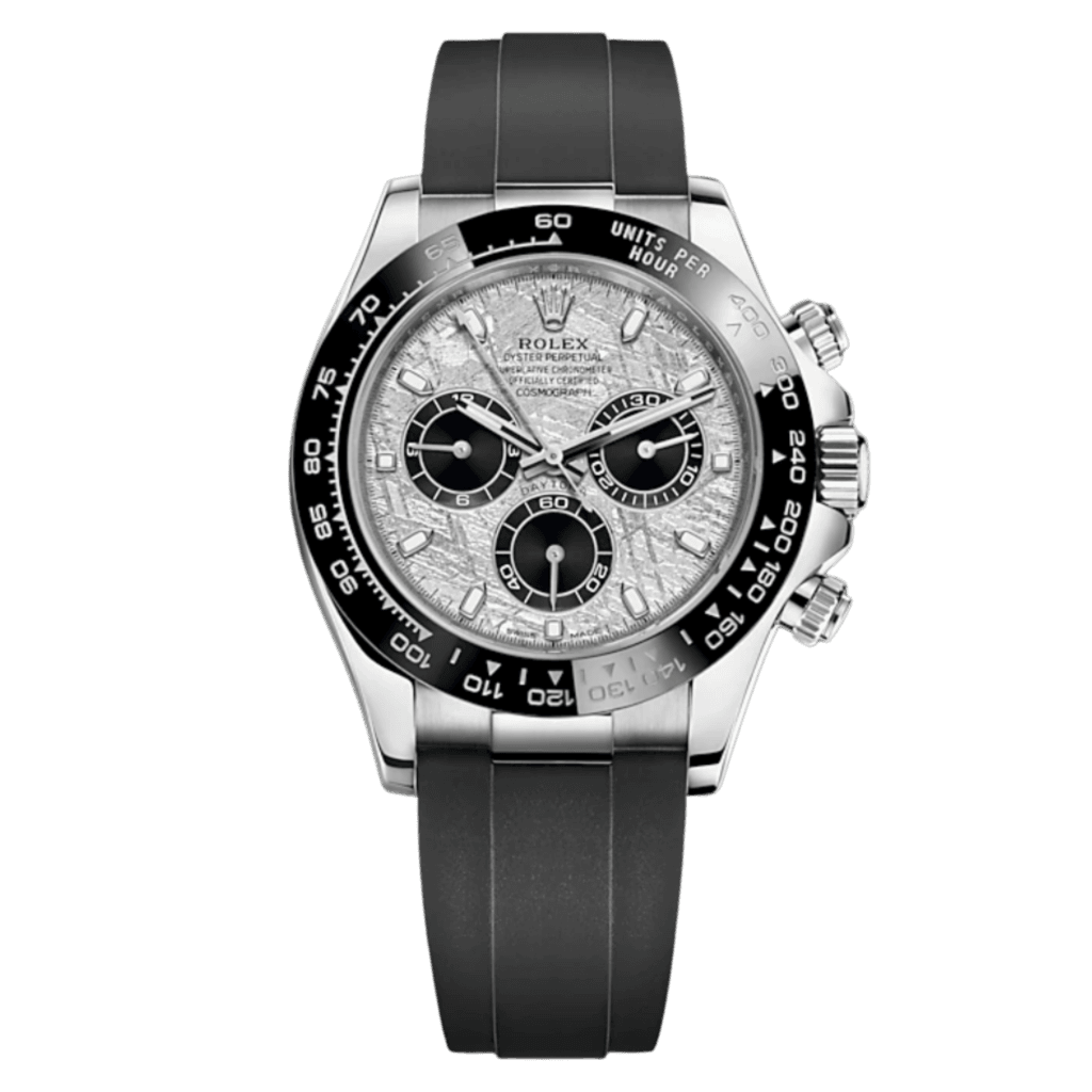 Selfika™ Men's Daytona Cosmograph Meteorite Dial Silicone Watch