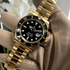 Selfika™ Men's Submariner Gold and Black Watch 116610LN