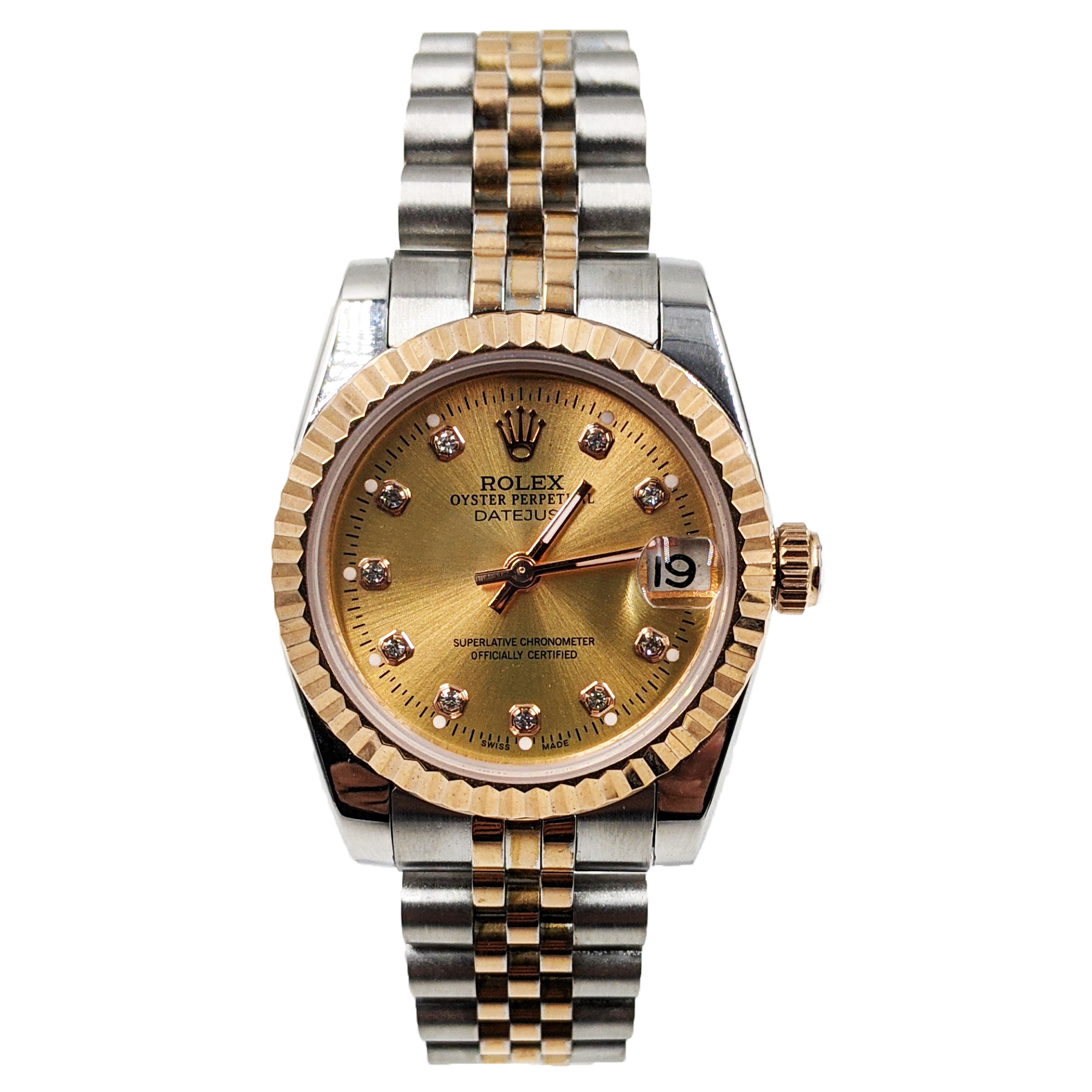 Selfika™ Women's Datejust Watch Champagne Dial 1.4 in