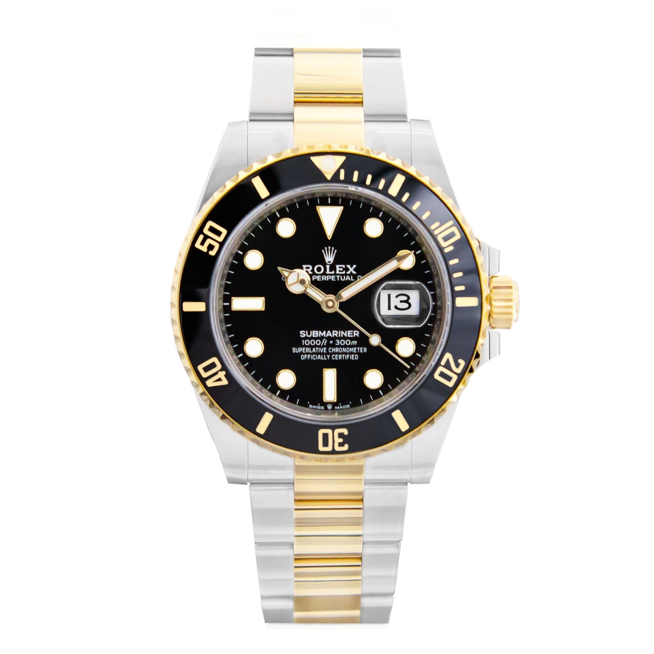 Selfika™ Submariner Black and Gold Luxury Automatic Watch